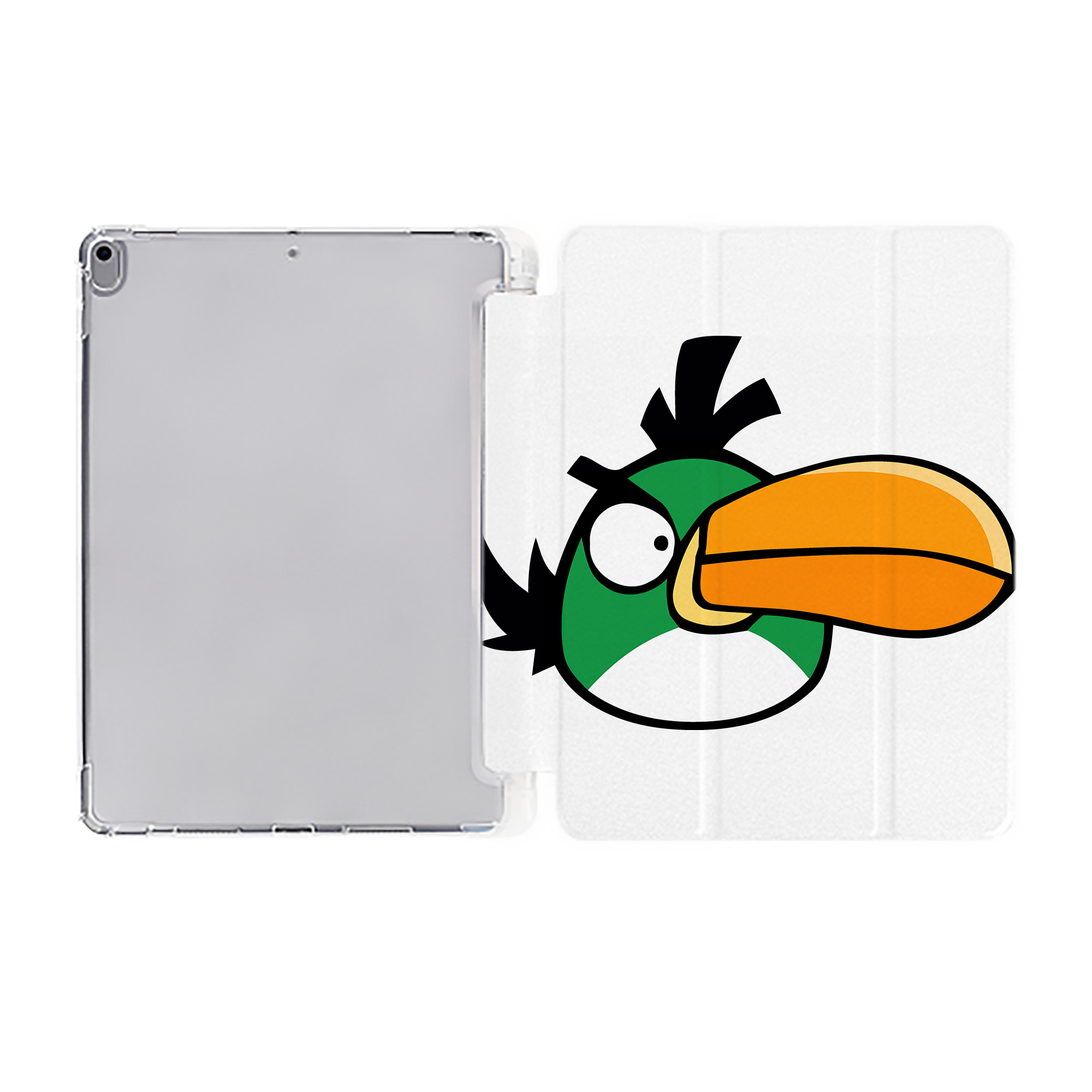 （画像用） Angry Birds アングリーバード IPad ケース ペン収納付き 三つ折りスタンド PUレザー×シリコン 対応機種9.5/10.5/10.9インチ